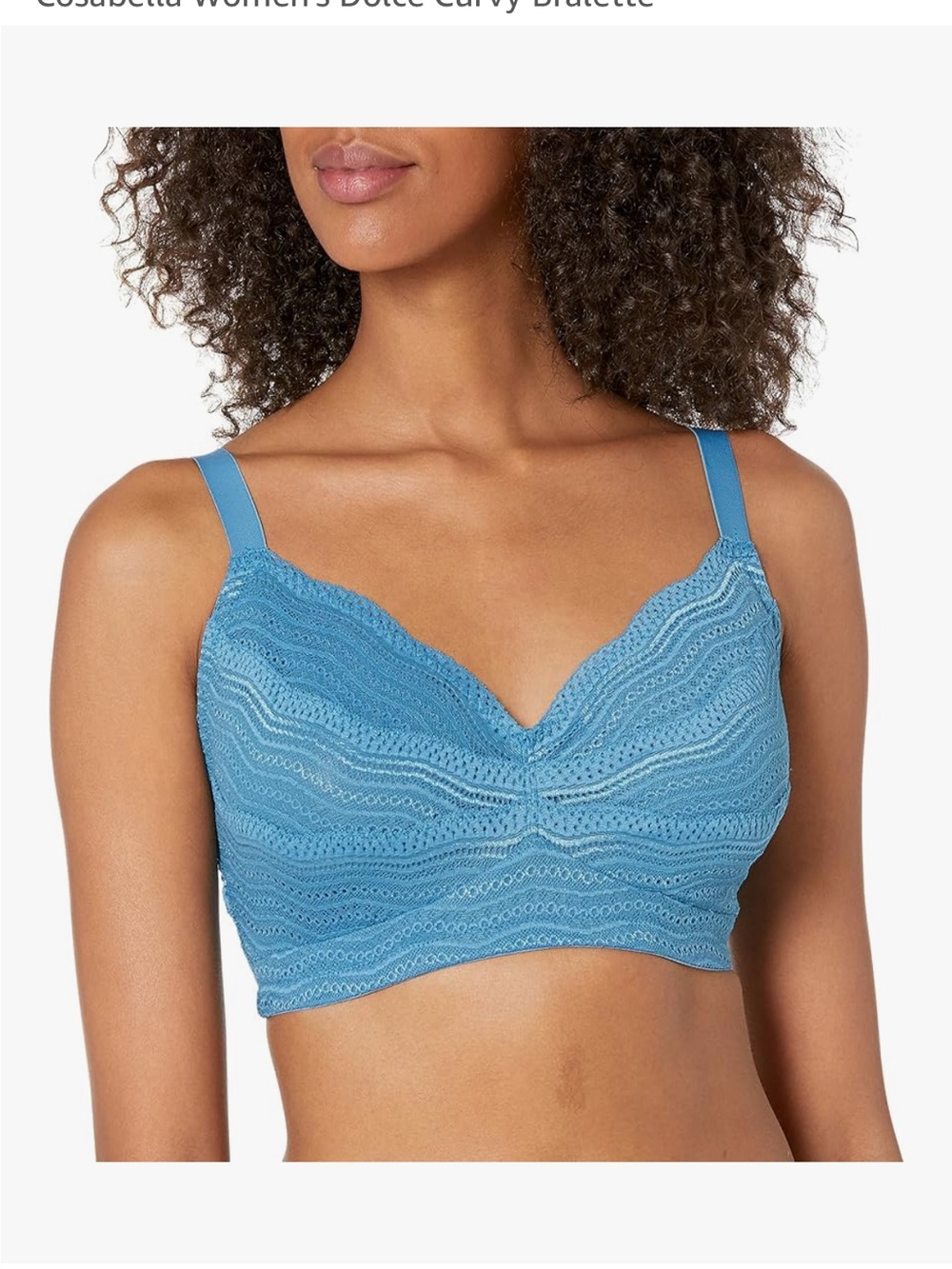 Cosabella Light Blue Lace Bra Bralette sz 1X